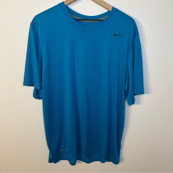 Nike Dri-Fit Blue Men’s Fitness T-Shirt, Size XL - Picture 2 of 8